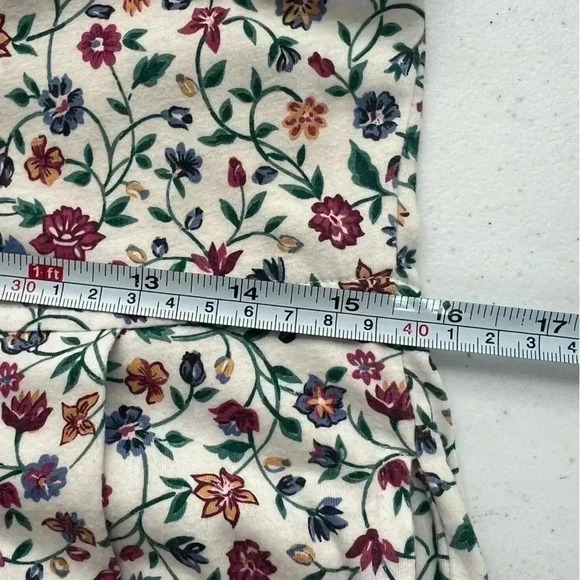 Pierre Cardin Vintage 90’s Y2K Floral Pleated Pockets Square Neck Dress Sz M - Picture 13 of 14